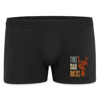 Ce papa fait un cadeau rock'n'roll en métal lourd - Boxer Homme - noir - Devant