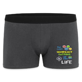 Video Game VideoGame Play Hobby Gift - Men's Boxer Shorts - charcoal grey - Front