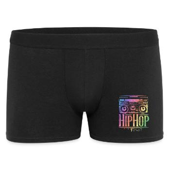 Hip Hop - Rap - HipHop Musik - Männer Boxer Shorts - Schwarz - Vorne