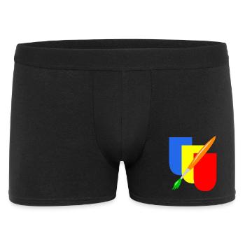 maler wappen handwerk - Männer Boxer Shorts - Schwarz - Vorne