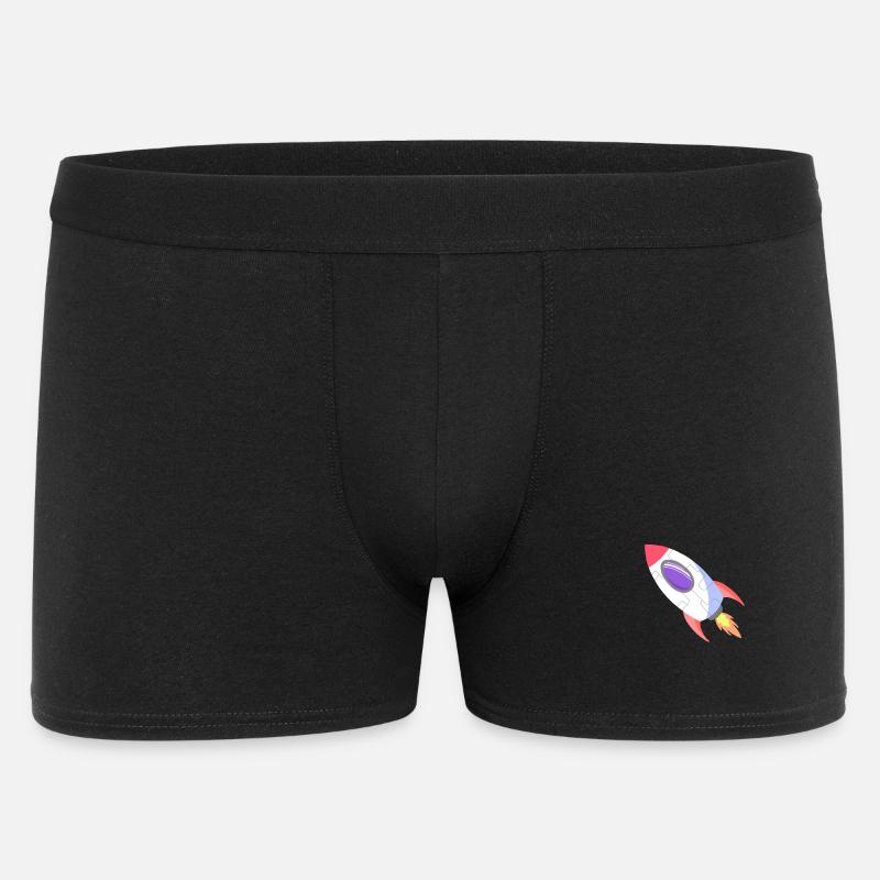 Raumrakete Pop-Comic - Männer Boxer Shorts - Schwarz