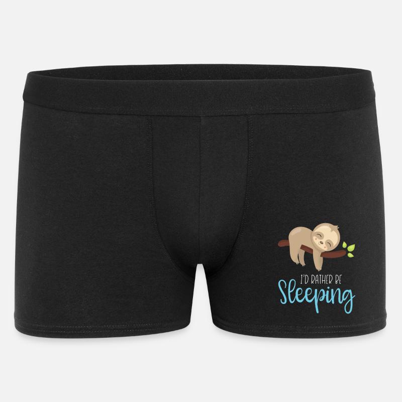 Ich würde eher schlafen - Männer Boxer Shorts - Schwarz