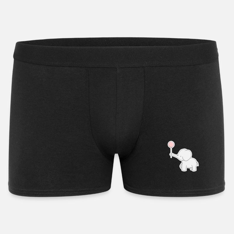 Elefant - Männer Boxer Shorts - Schwarz