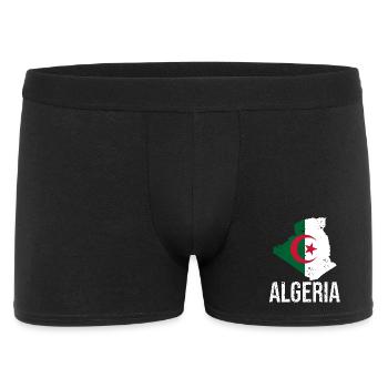 Drapeau algérien dans la conception cartographique - Boxer Homme - noir - Devant