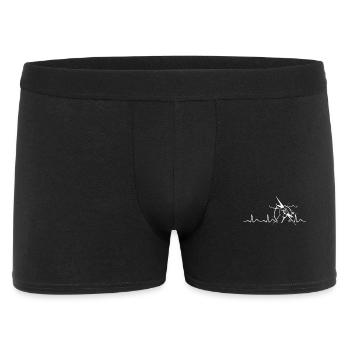 Electrician heartbeat shirt - Men's Boxer Shorts - black - Front