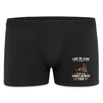 Je ne parle qu’à mon berger allemand - Boxer Homme - noir - Devant