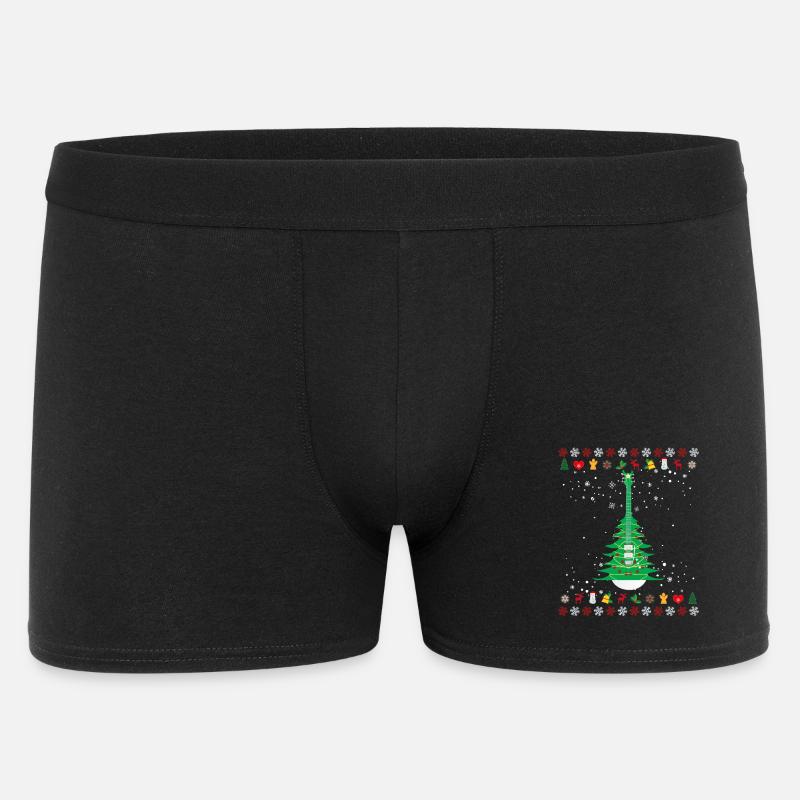 Gitarre Weihnachtsbaum - Männer Boxer Shorts - Schwarz
