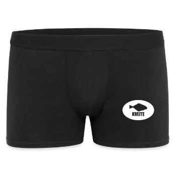 Kveite Heilbutt Umriss I Norwegen Angeln Island - Männer Boxer Shorts - Schwarz - Vorne