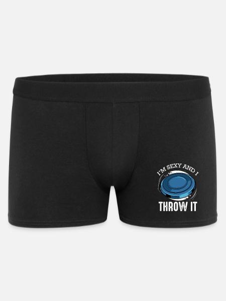 Frisbee Spruch I’m Sexy and I Throw It - Men's Boxer Shorts - black