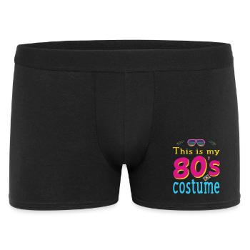 80 années 90 costume de fête tenue 80s 90s devise - Boxer Homme - noir - Devant