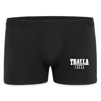 Trallafitti Typisch Ruhrpott Pott Tralla Fitti - Männer Boxer Shorts - Schwarz - Vorne