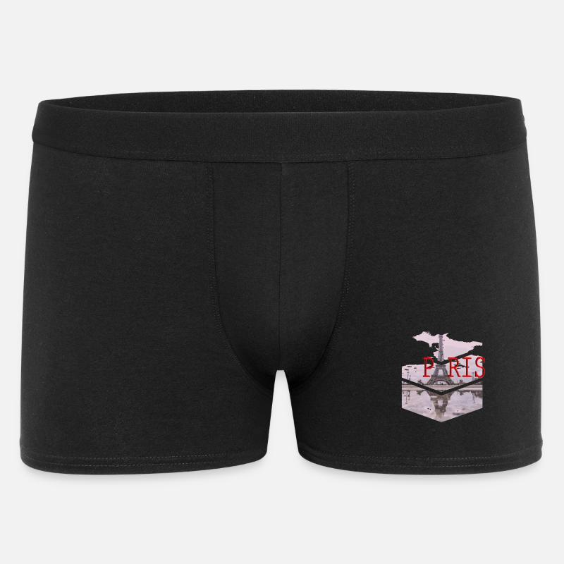 Silhouette de la tour Eiffel de Paris - Boxer Homme - noir