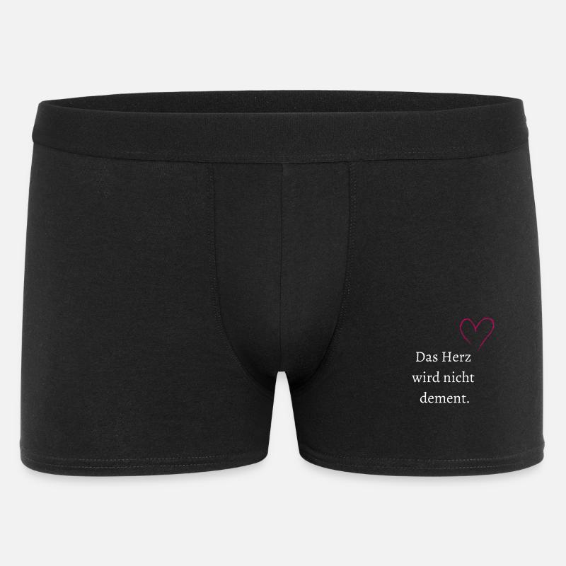 Das Herz wird nicht dement. - Männer Boxer Shorts - Schwarz