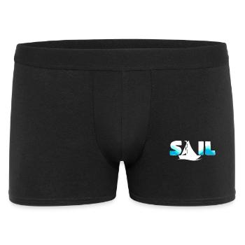 Sailboat silhouette by the sea - Men's Boxer Shorts - black - Front