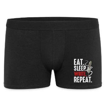 Eat Sleep Write Repeat Writing Motivation - Men's Boxer Shorts - black - Front