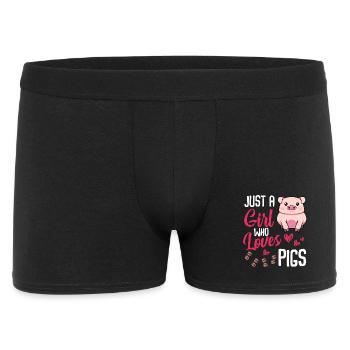 Just a Girl Who Loves Pigs - Men's Boxer Shorts - black - Front