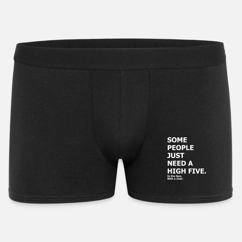 High Five - funny cynical design - Men's Boxer Shorts - black