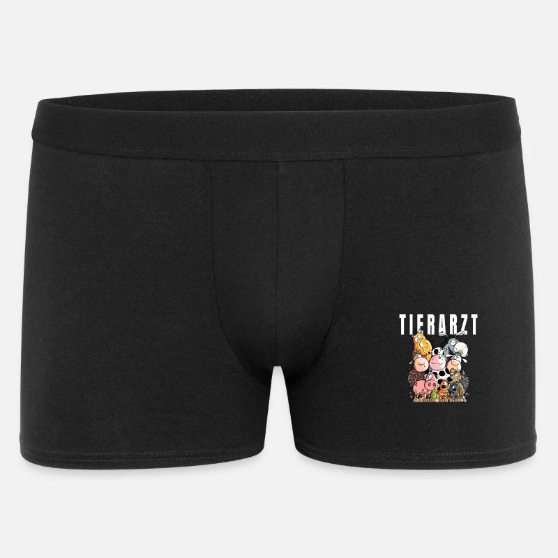 Happy Tierarzt - Männer Boxer Shorts - Schwarz