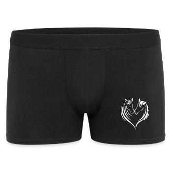 Les amateurs de chevaux coeur chevaux - Boxer Homme - noir - Devant
