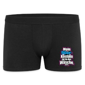 Mein 90er Jahre Kostüm In Der Wäsche Motto Party - Männer Boxer Shorts - Schwarz - Vorne