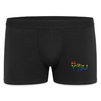 Be You Pride Fist Rainbow - Männer Boxer Shorts - Schwarz - Vorne