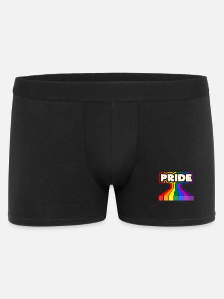 Pride Rainbow Block Design - Men's Boxer Shorts - black