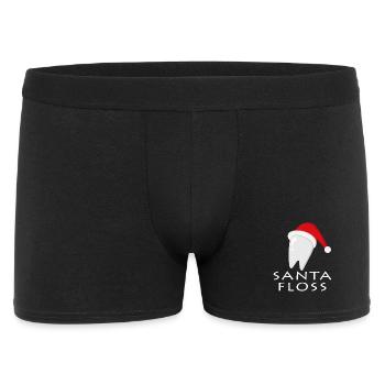 Santa Floss Tooth Christmas Logo - Men's Boxer Shorts - black - Front