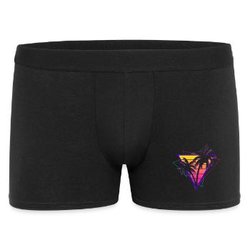 Synthwave Vaporwave Sunset Retro 80s 90s - Boxer Homme - noir - Devant