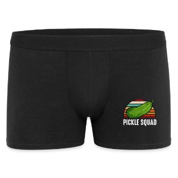 Pickle Squad Retro Sunset - Männer Boxer Shorts - Schwarz - Vorne