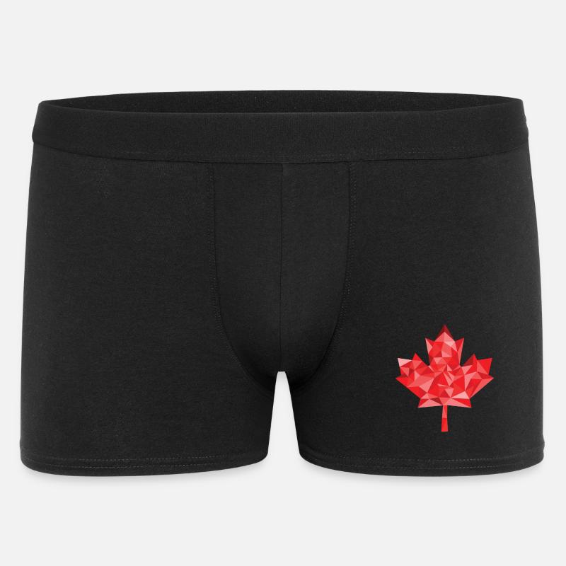 Canada polygon maple leaf - Men's Boxer Shorts - black