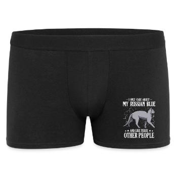 Just for my Russian Blue Cat - Men's Boxer Shorts - black - Front