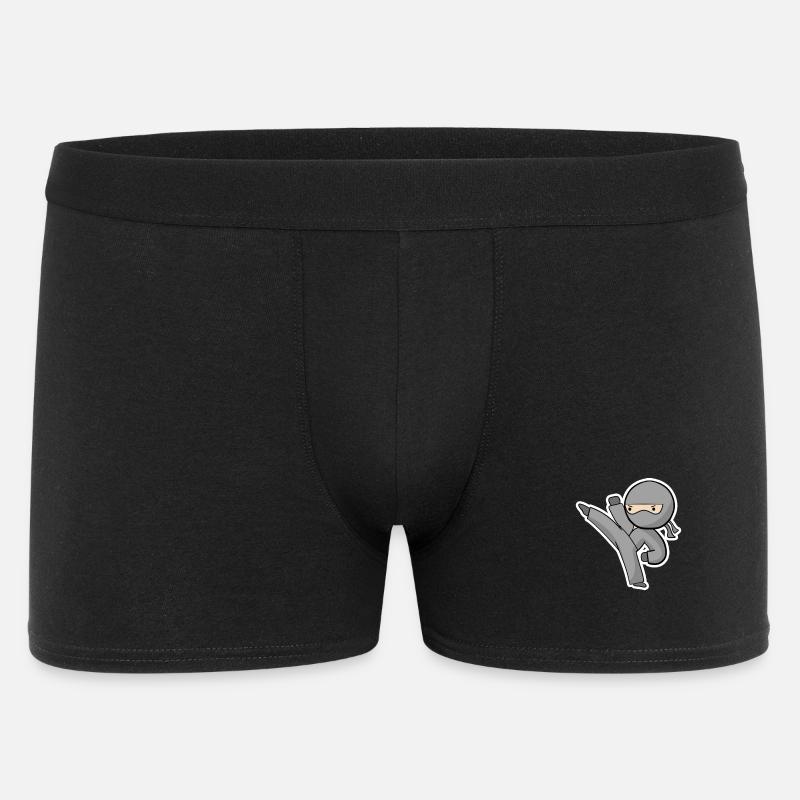 Ninja Kick - Männer Boxer Shorts - Schwarz