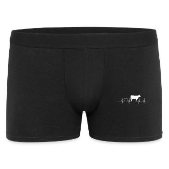 Éleveur de battements de cœur de vache - Boxer Homme - noir - Devant