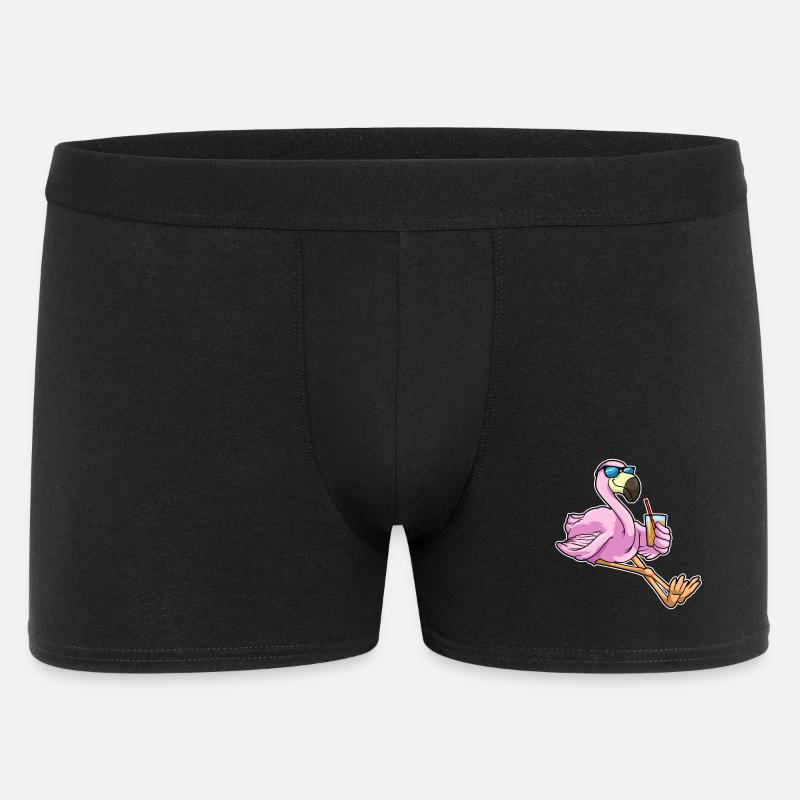 Flamingo Sonnenbrille - Männer Boxer Shorts - Schwarz