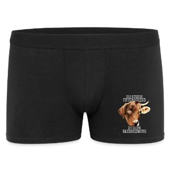 Der Unterschied Ist Deine Wahrnehmung Vegan Hund - Männer Boxer Shorts - Schwarz - Vorne