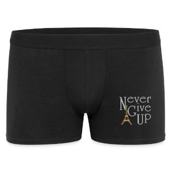 NEVER GIVE UP Silver Tower Eiffel Gold - Men's Boxer Shorts - black - Front