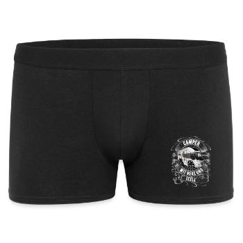 Camper Camping - Männer Boxer Shorts - Schwarz - Vorne
