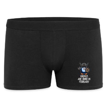 Vikings are born in February - penguin Vikings - Men's Boxer Shorts - black - Front