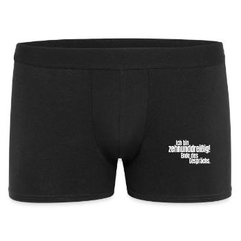 Zehnunddreißig Vierzig Geschenk Für 40. Geburtstag - Männer Boxer Shorts - Schwarz - Vorne