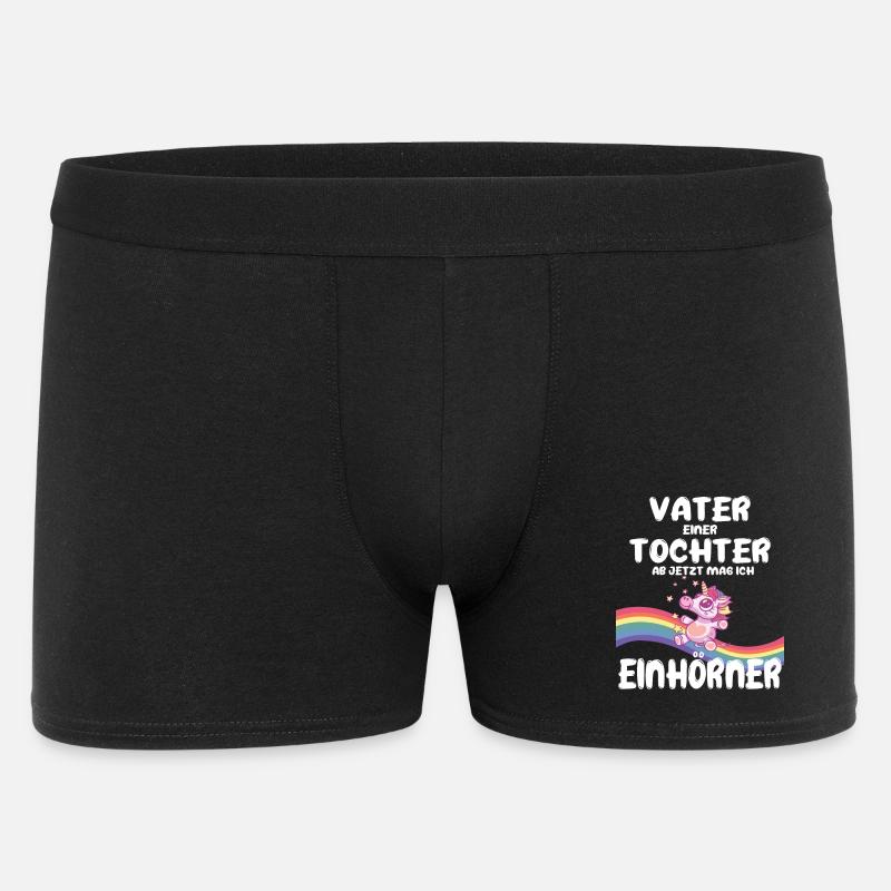 Vater Tochter Einhorn Geburt Geschenk Schwanger 2 - Männer Boxer Shorts - Schwarz