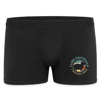 Capybara Introverti Rétro Vintage - Boxer Homme - noir - Devant