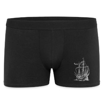 Croquis de navire à voile vintage - Boxer Homme - noir - Devant