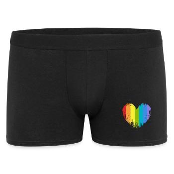 Coeur LGBT - Boxer Homme - noir - Devant