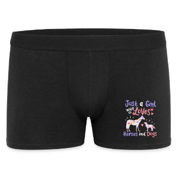 Horse Dog Horse Lover Dog Lover - Men's Boxer Shorts - black - Front