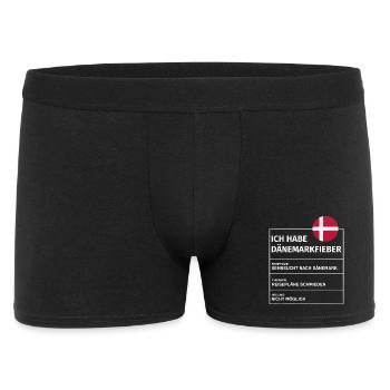 Ich habe Dänemarkfieber Spruch Danmark - Männer Boxer Shorts - Schwarz - Vorne
