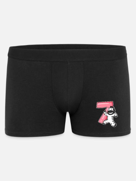 Zèbre 7 ans anniversaire d’enfant - Boxer Homme - noir