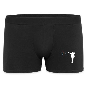 Musique pop, danse, papillons dans le ventre, fête dansante colorée - Boxer Homme - noir - Devant