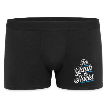 Ich glaub es Hackt - Lustiger Spruch - Funny - Männer Boxer Shorts - Schwarz - Vorne