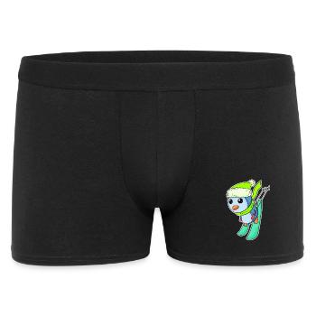 Ski fahren - Männer Boxer Shorts - Schwarz - Vorne