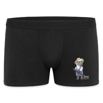 Schaf Landwirt Harke Bauernhof - Männer Boxer Shorts - Schwarz - Vorne